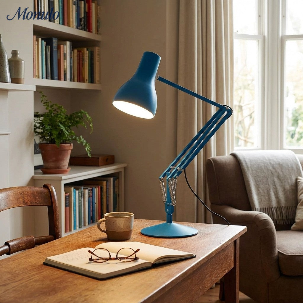 Modryx moderne schwenkbare Schreibtischlampe mit klaren Linien - minimalistische Arbeitsleuchte für Schreibtisch und Nachttisch | Esilora