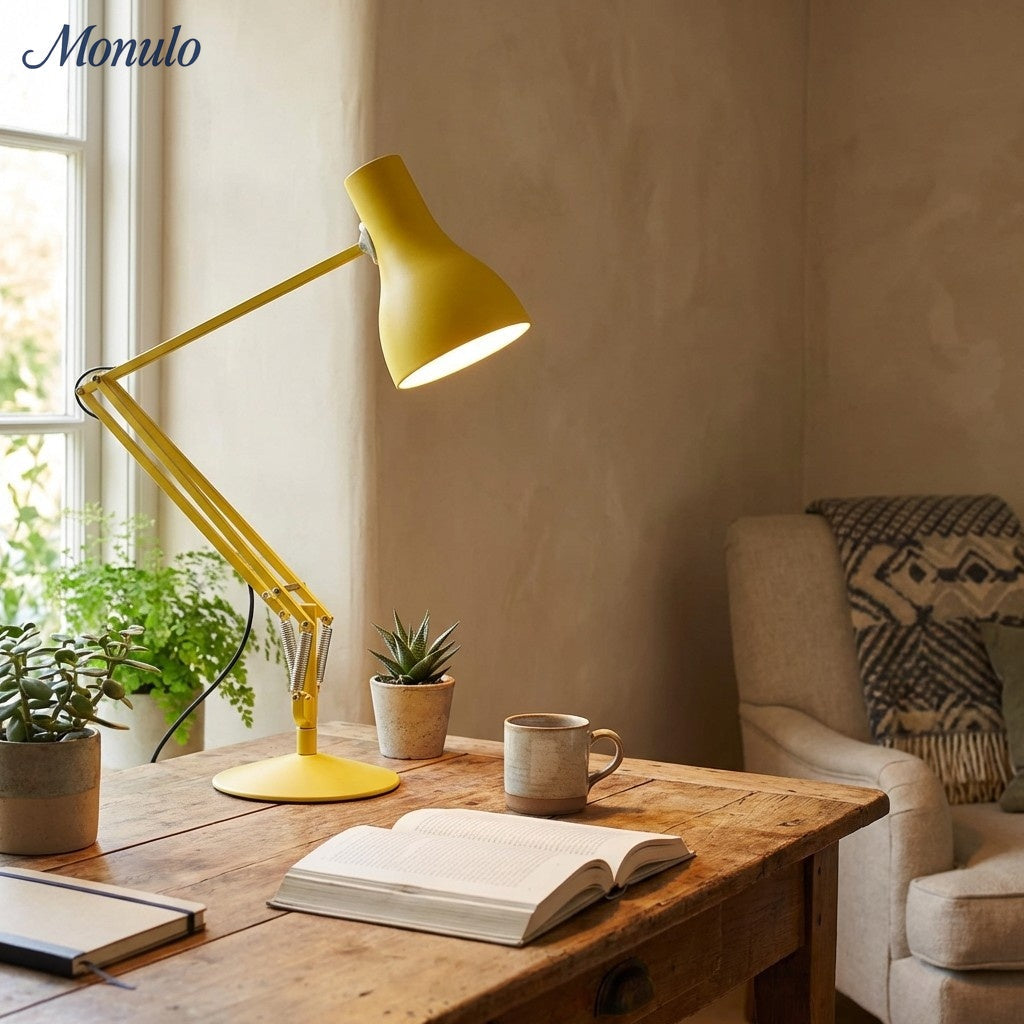 Modryx moderne schwenkbare Schreibtischlampe mit klaren Linien - minimalistische Arbeitsleuchte für Schreibtisch und Nachttisch | Esilora