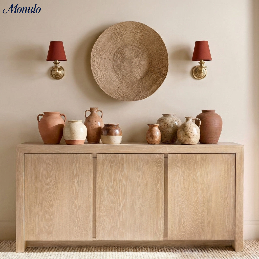 Rowan Drum Shade Wall Sconce – Fabric Sconce Light for Cozy Cottage Lighting | Esilora
