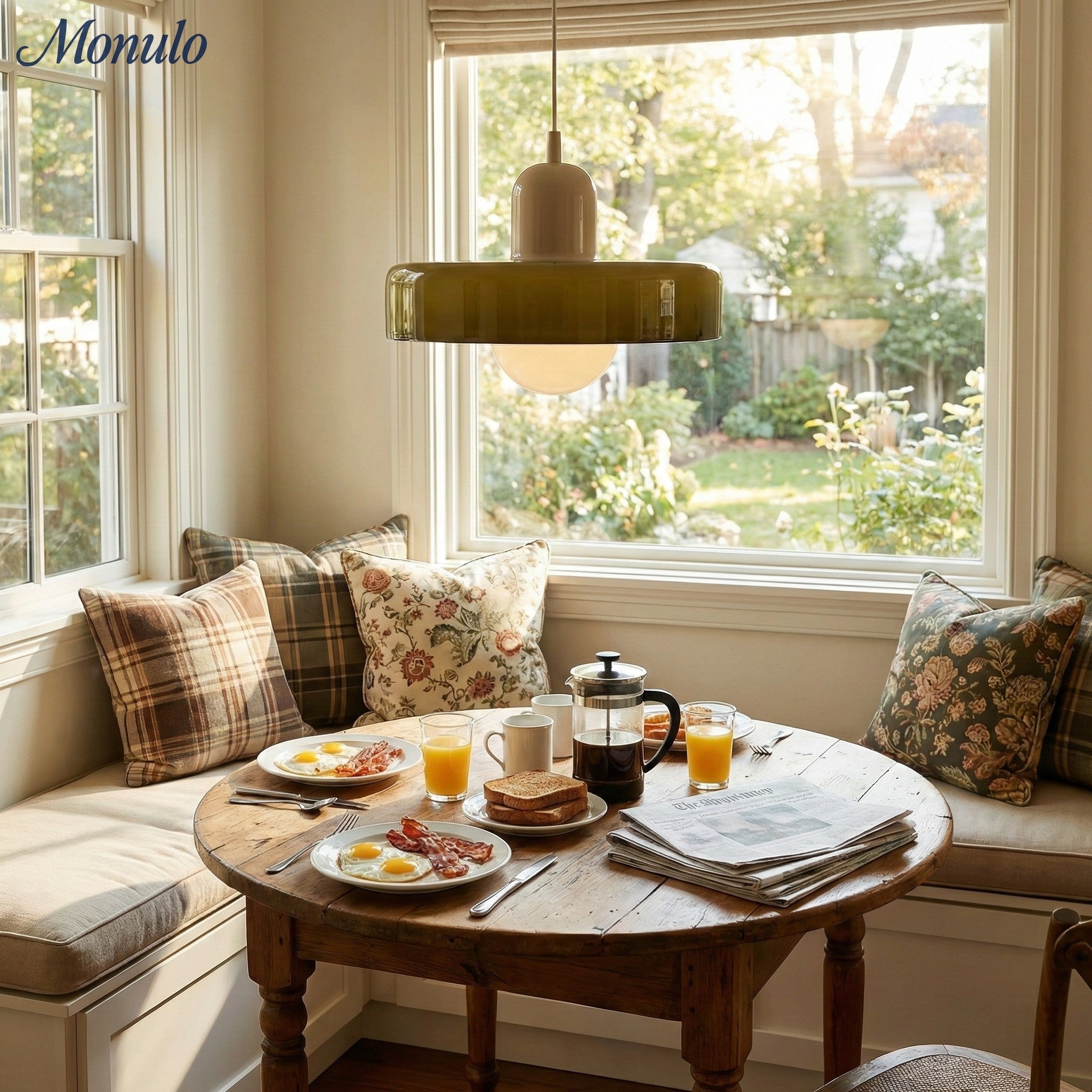 Verdoma Morandi Disc Glass Pendant Light for Modern Dining and Living | Esilora