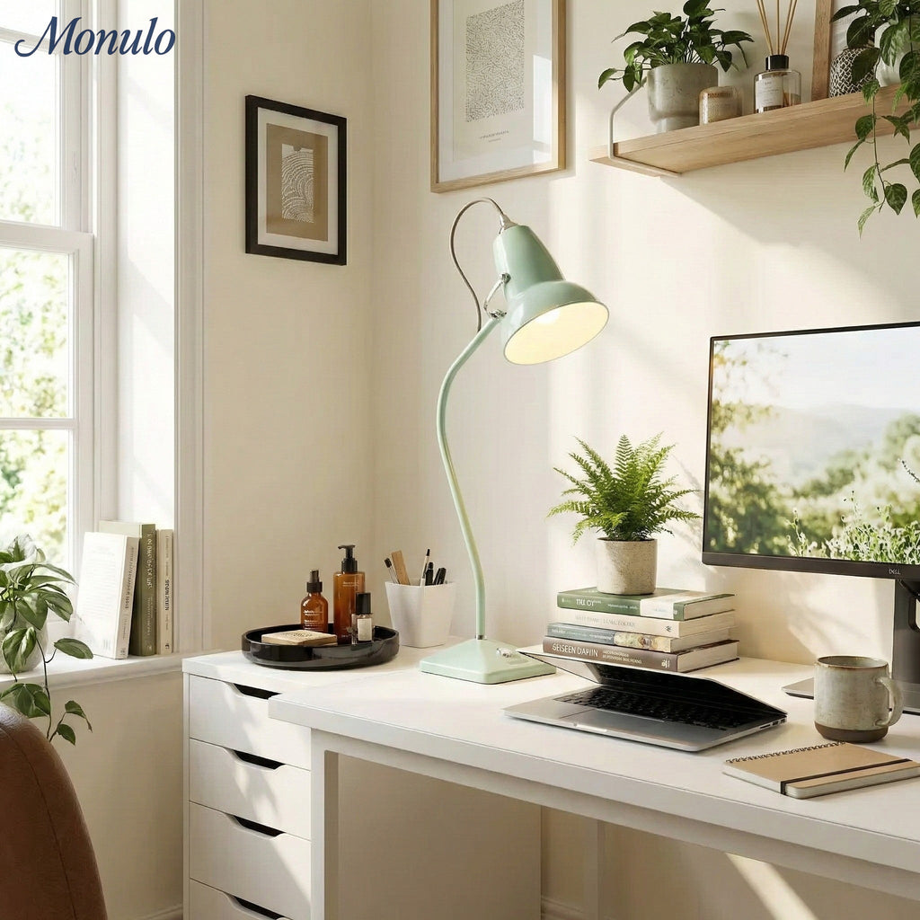 Modryx Pyramid Base Mini Table Lamp - Vintage Metal for Desk | Esilora