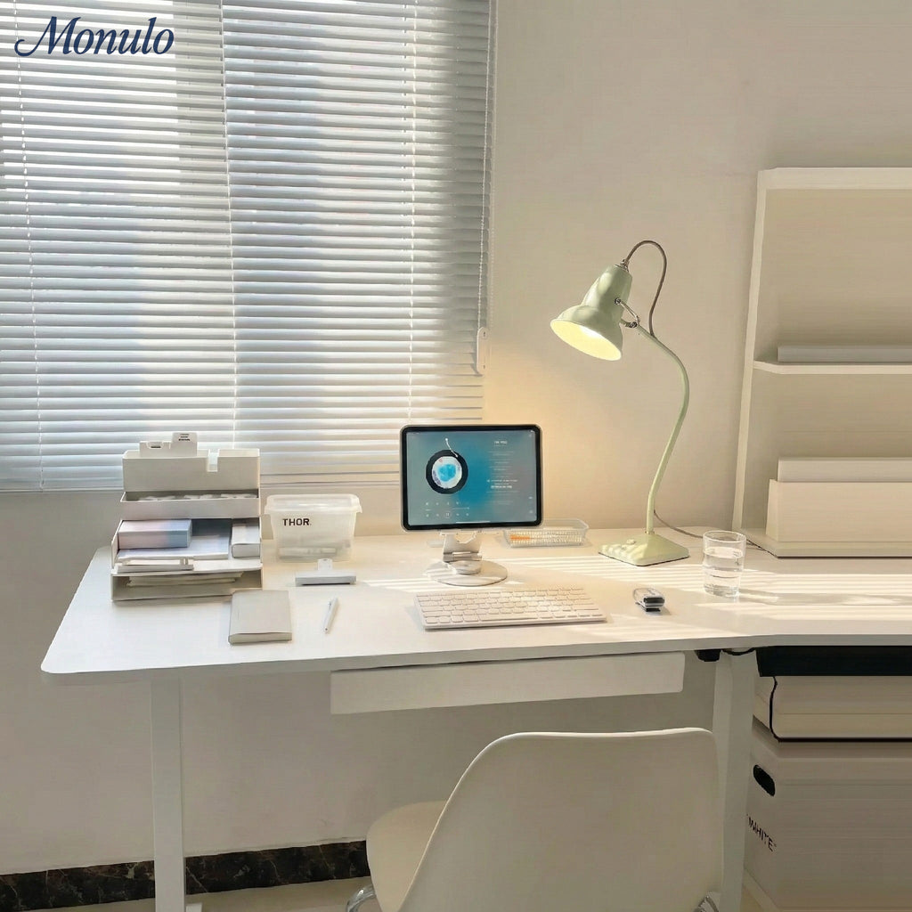 Modryx Pyramid Base Mini Table Lamp - Vintage Metal for Desk | Esilora