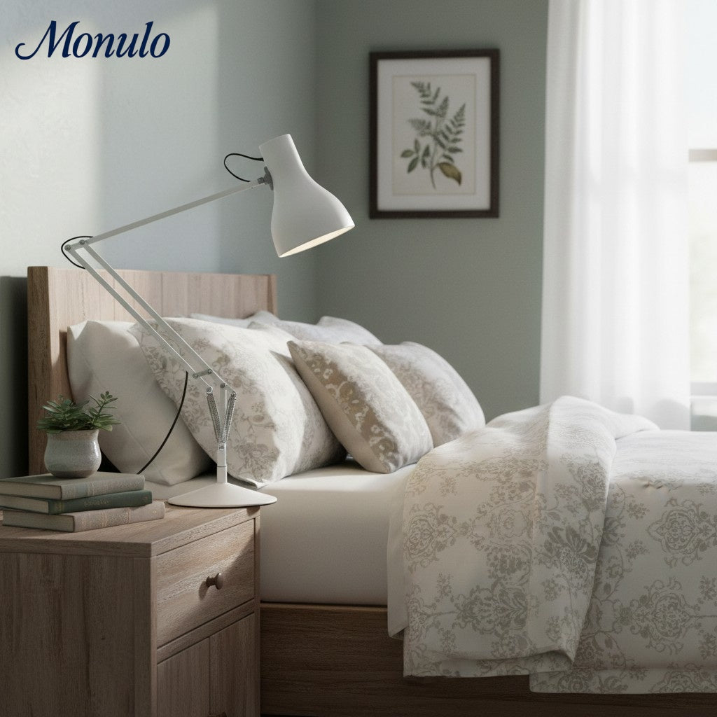 Modryx moderne schwenkbare Schreibtischlampe mit klaren Linien - minimalistische Arbeitsleuchte für Schreibtisch und Nachttisch | Esilora