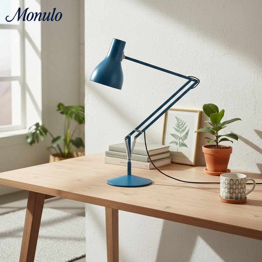 Modryx moderne schwenkbare Schreibtischlampe mit klaren Linien - minimalistische Arbeitsleuchte für Schreibtisch und Nachttisch | Esilora