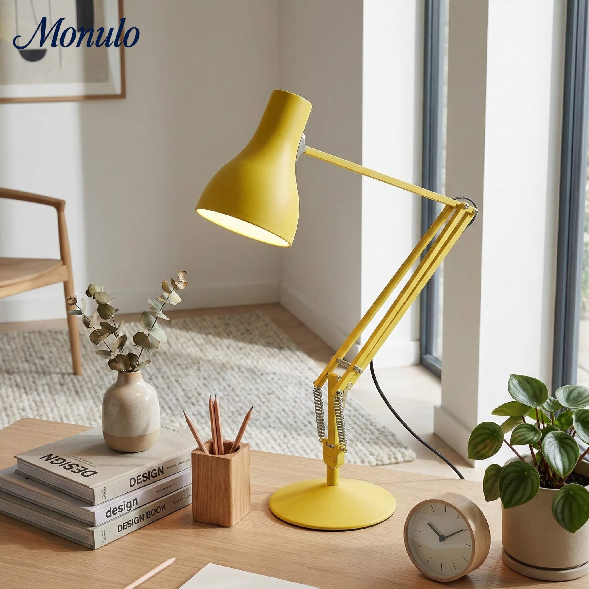 Modryx moderne schwenkbare Schreibtischlampe mit klaren Linien - minimalistische Arbeitsleuchte für Schreibtisch und Nachttisch | Esilora
