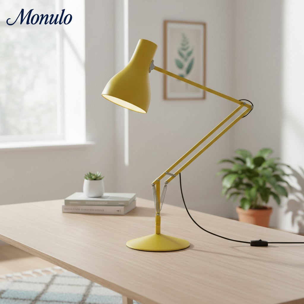 Modryx moderne schwenkbare Schreibtischlampe mit klaren Linien - minimalistische Arbeitsleuchte für Schreibtisch und Nachttisch | Esilora
