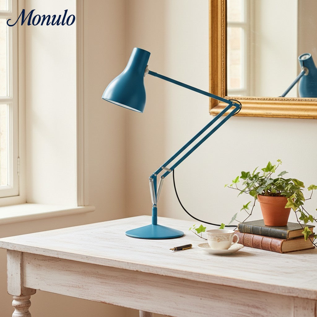 Modryx moderne schwenkbare Schreibtischlampe mit klaren Linien - minimalistische Arbeitsleuchte für Schreibtisch und Nachttisch | Esilora