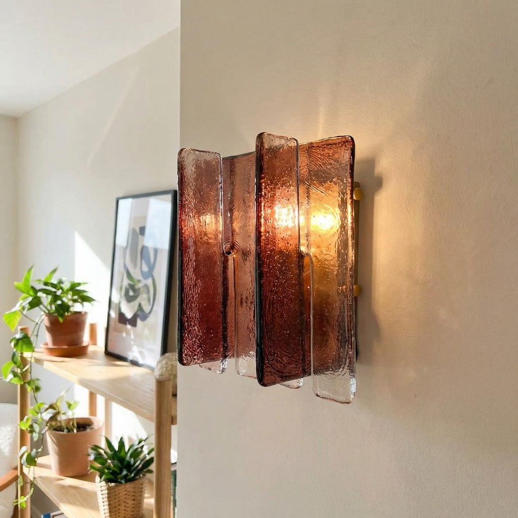 Verdura Architectural Wall Mounted Lamp with Glass Panel Design | Esilora