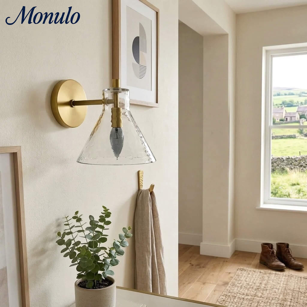 Applique Glavira in vetro riciclato - Lampada moderna per lavabo del bagno | Esilora