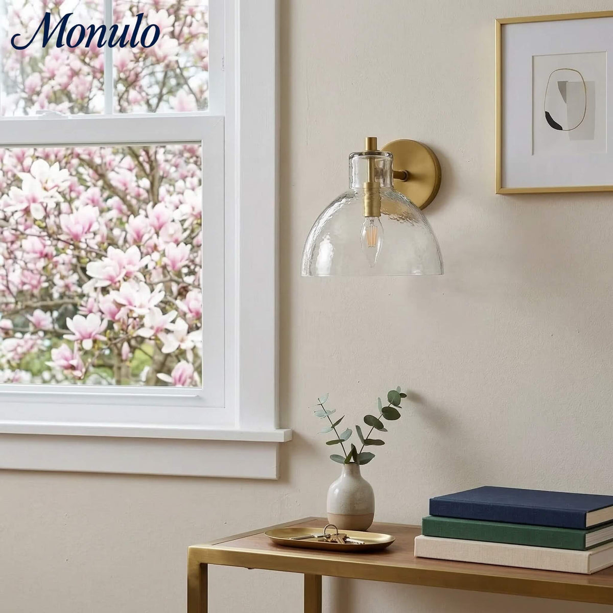 Applique Glavira in vetro riciclato - Lampada moderna per lavabo del bagno | Esilora