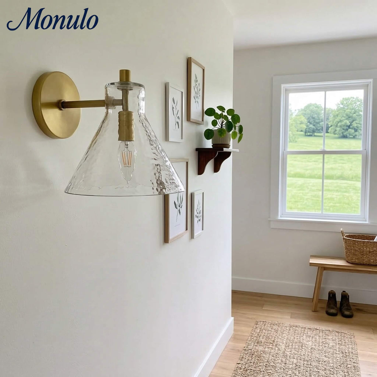 Applique Glavira in vetro riciclato - Lampada moderna per lavabo del bagno | Esilora