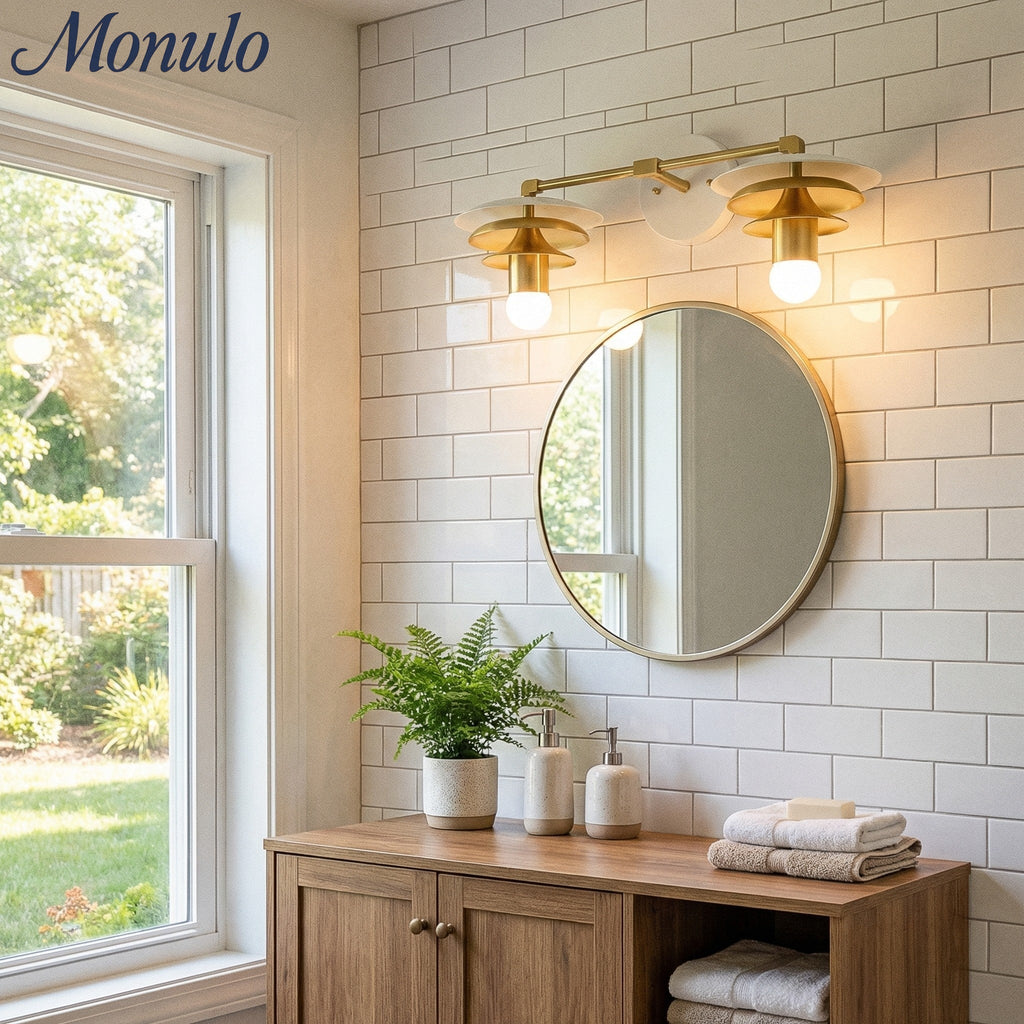 Artivo Layered Timeless Vanity Lighting Fixture With Soft Diffused Light - Great Ideal for Powder Rooms | Esilora