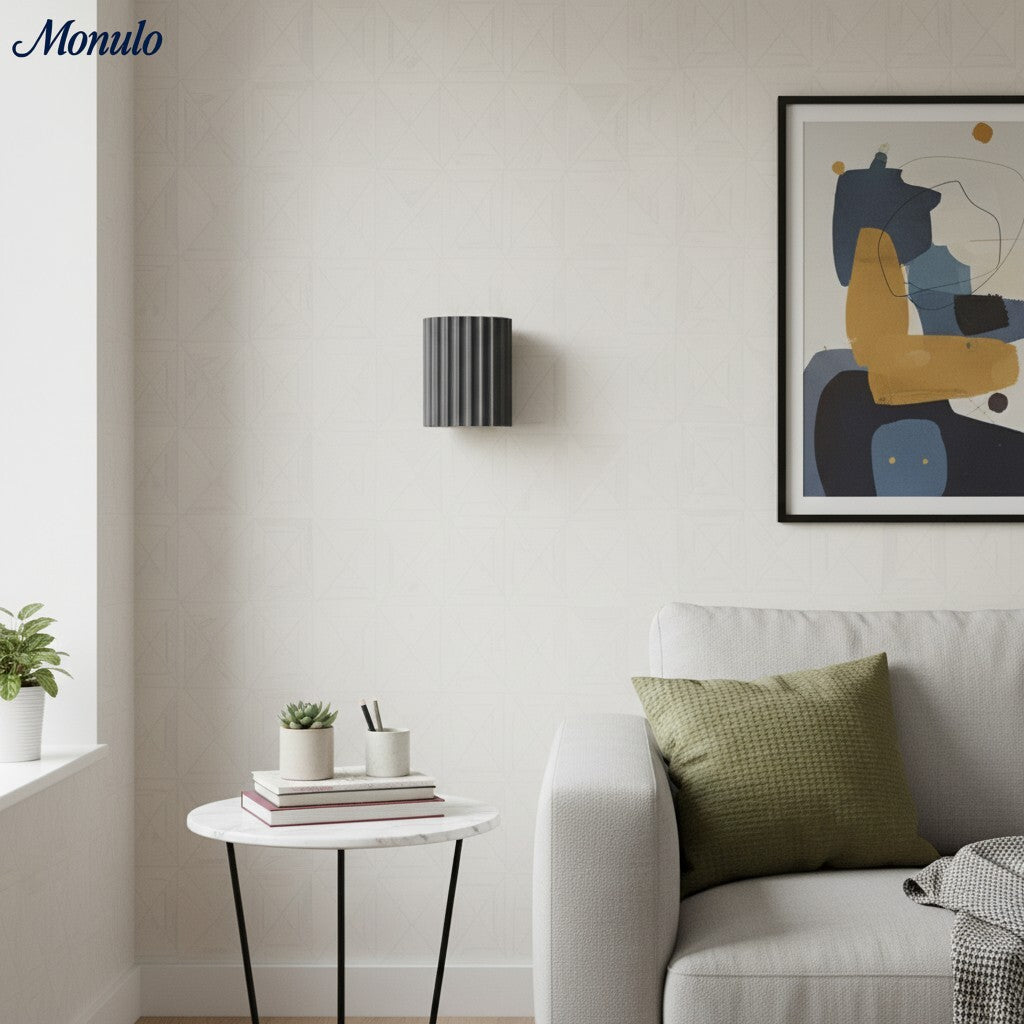Ribellex Ribbed Wall Lamp - Modern Resin Lamp for Bedroom N59 | Esilora
