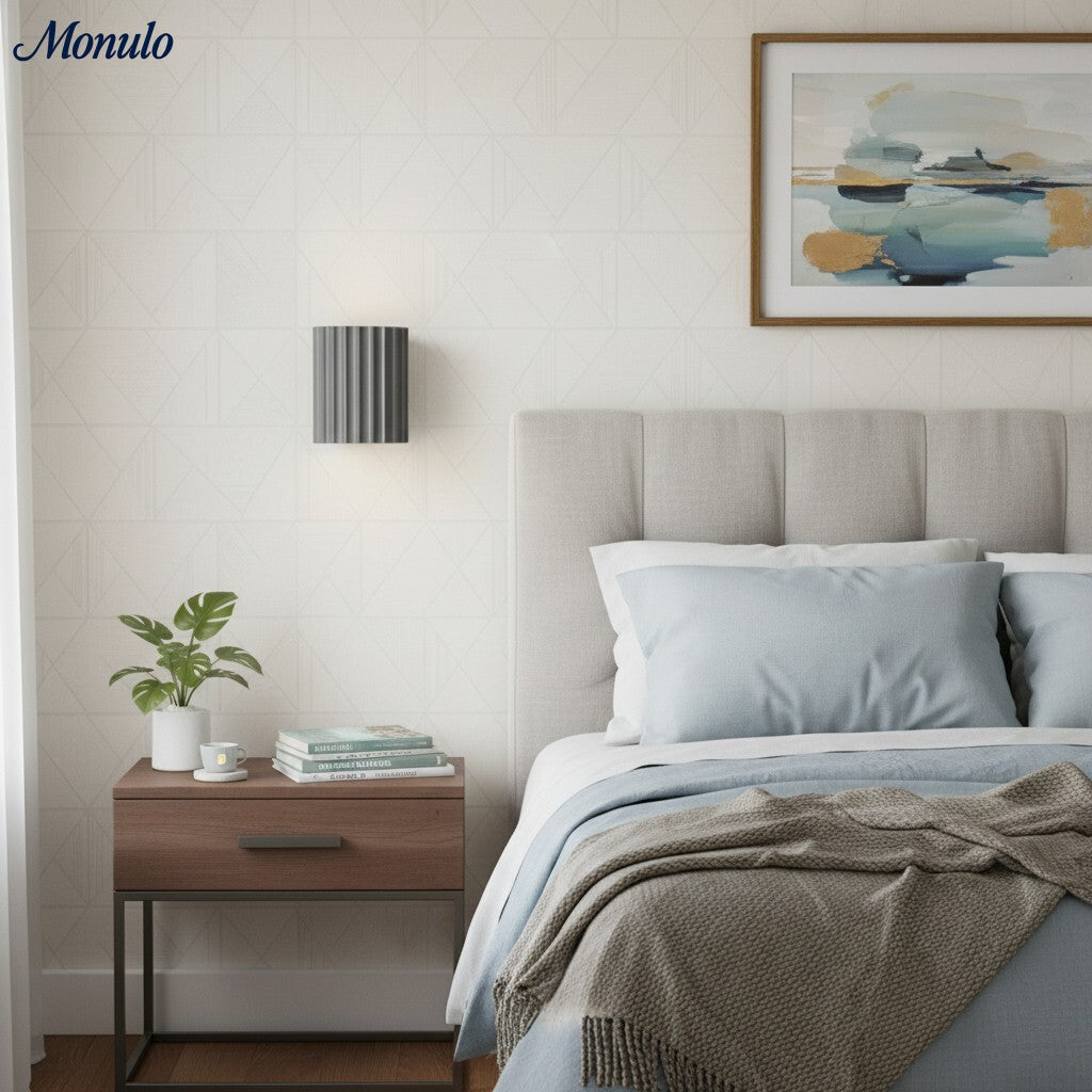 Ribellex Ribbed Wall Lamp - Modern Resin Lamp for Bedroom N59 | Esilora