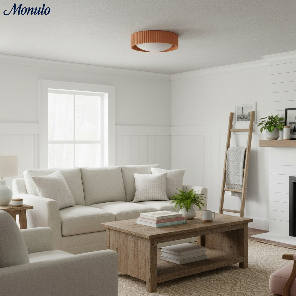 Acrion Round Ceiling Light - Modern Acrylic Light for Bedroom | Esilora