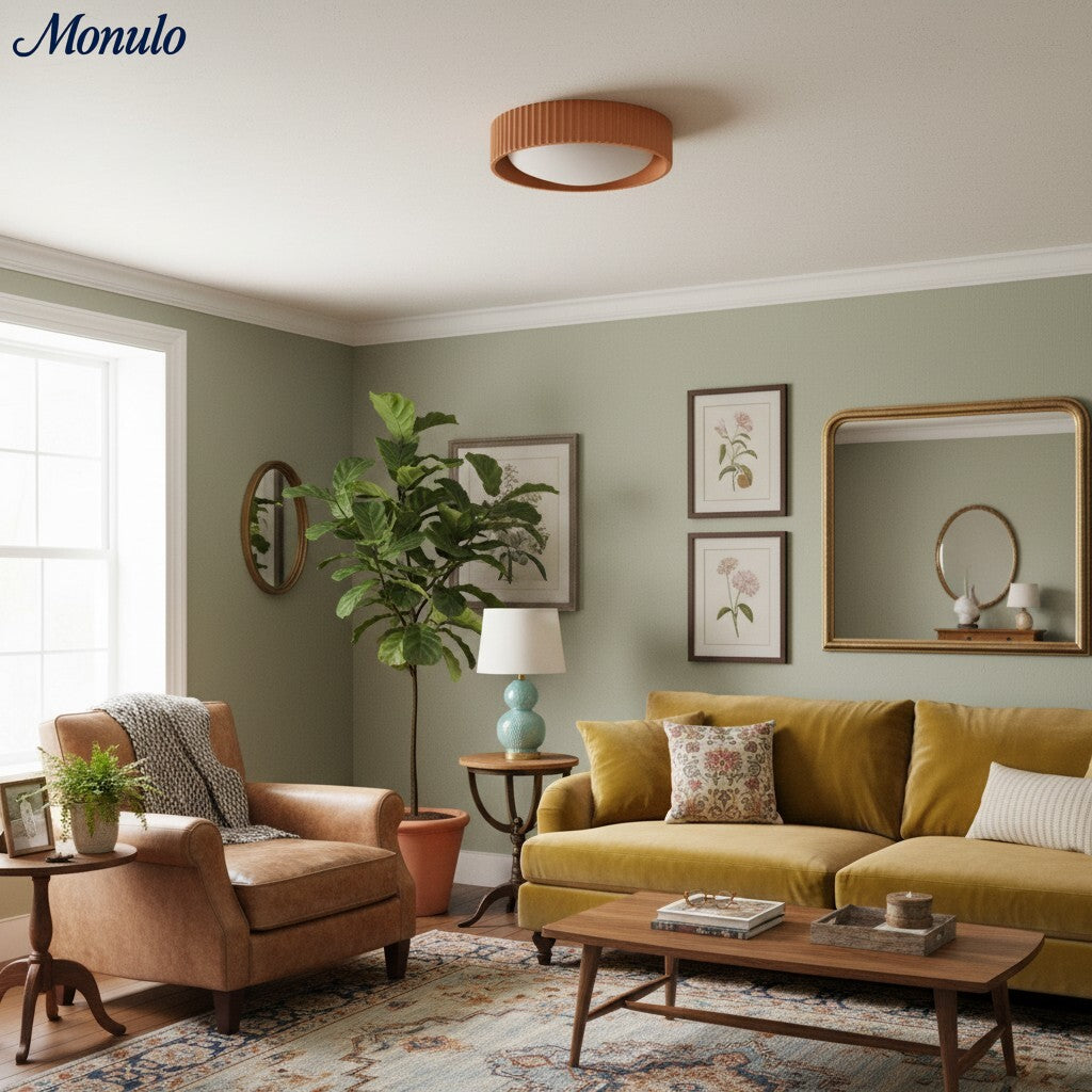 Acrion Round Ceiling Light - Modern Acrylic Light for Bedroom | Esilora