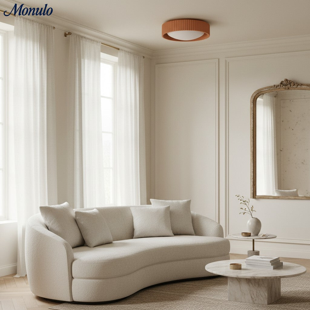 Acrion Round Ceiling Light - Modern Acrylic Light for Bedroom | Esilora