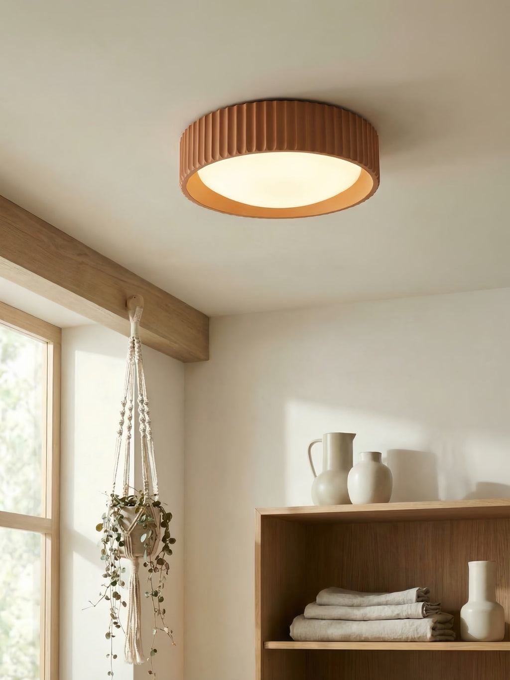 Acrion Round Ceiling Light - Modern Acrylic Light for Bedroom | Esilora