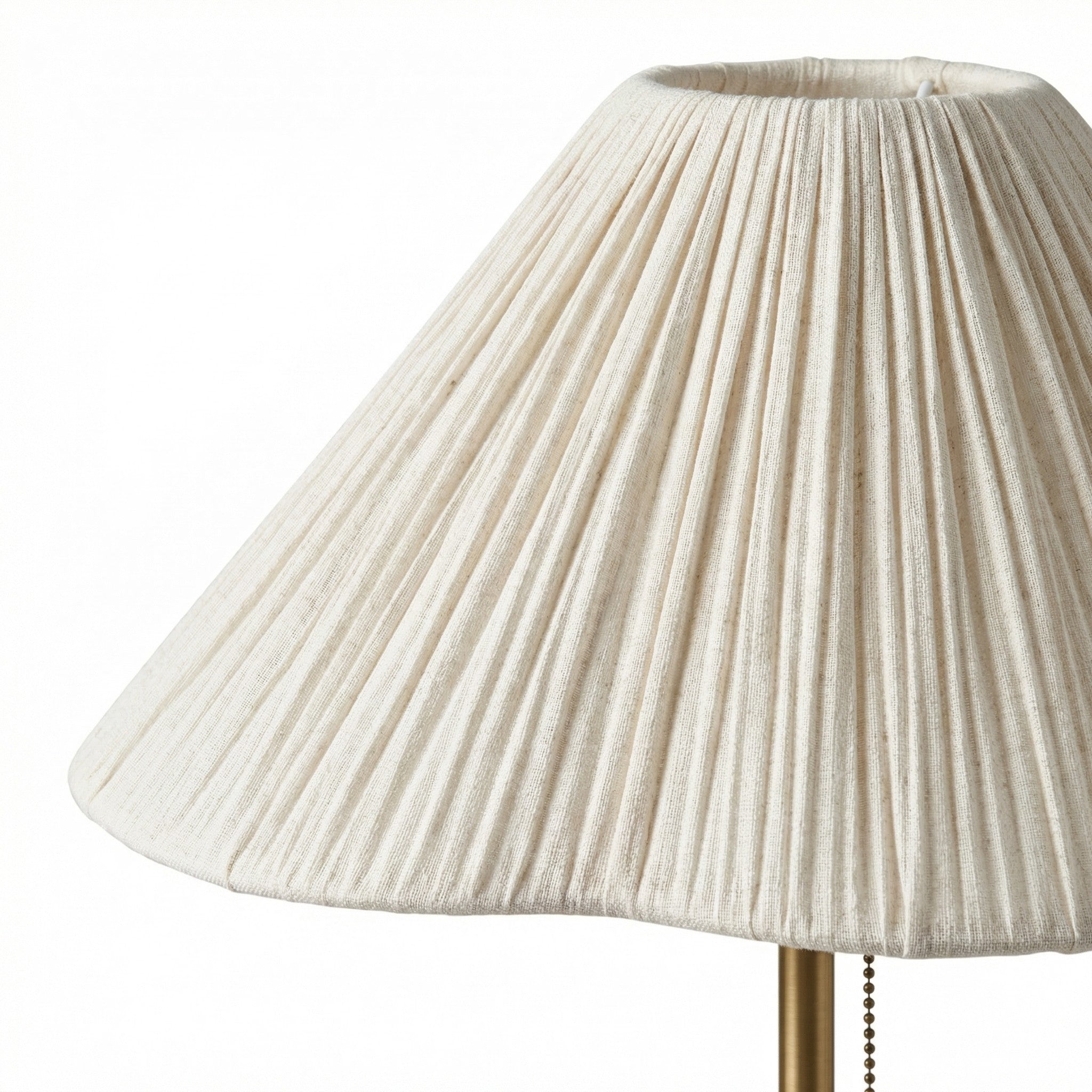 Blossine Elegant Scalloped Linen Table Lamp – Modern Lamp for Bedroom | Esilora
