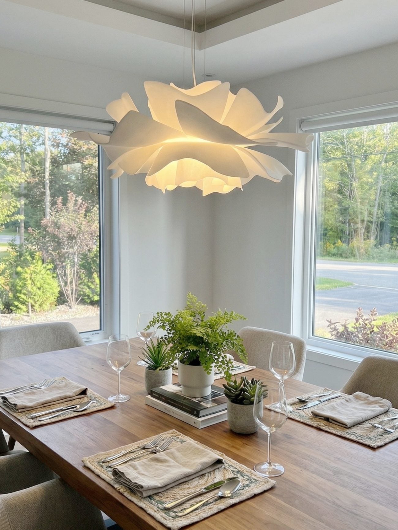 Flora Nordic Floral Sculptural Pendant Lamp - Artistic Decorative Lamp for Living Room | Esilora
