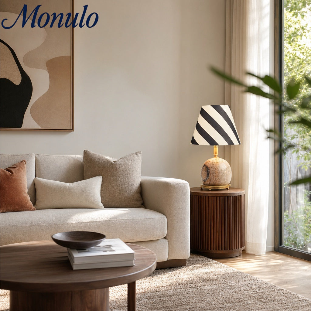 Moderne skulpturale Tischlampe – minimalistische Dekorationsleuchte für Schlafzimmer und Wohnzimmer | Esilora