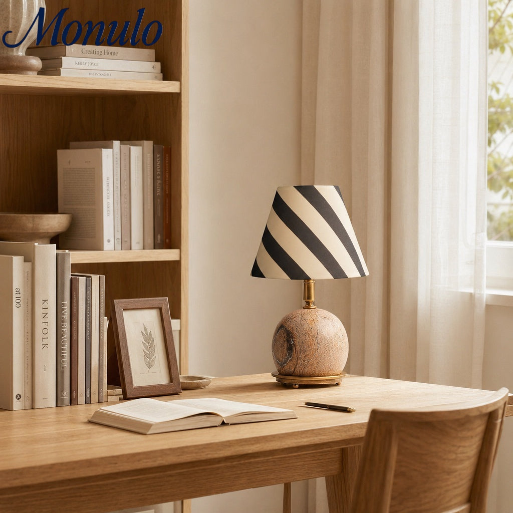 Moderne skulpturale Tischlampe – minimalistische Dekorationsleuchte für Schlafzimmer und Wohnzimmer | Esilora