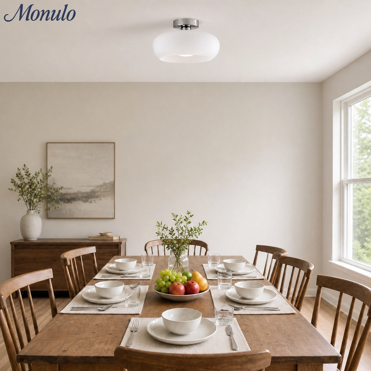 Retro Brass Bauhaus Glass Disc Ceiling Lamp | Esilora