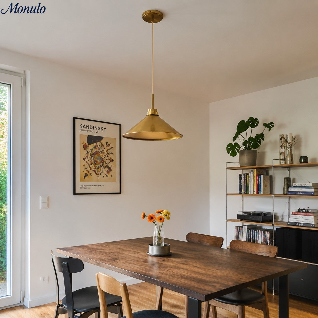 Aurenza Modern Farmhouse  Cone Pendant Light – Dimmable Kitchen and Entryway Lighting | Esilora