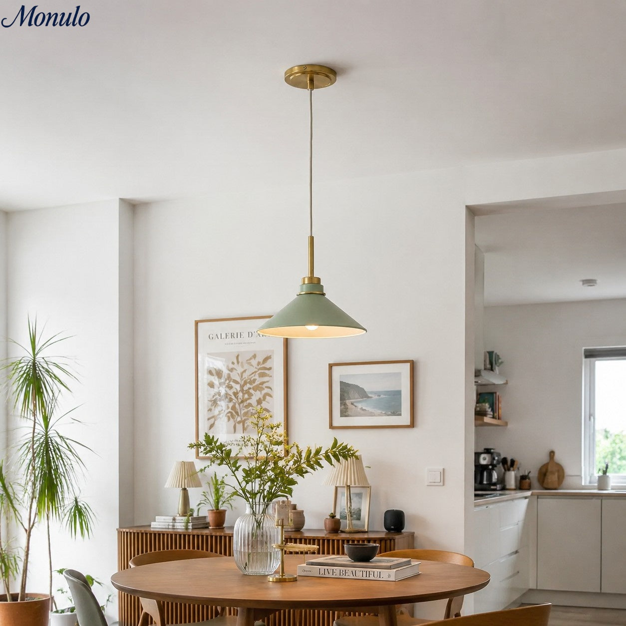 Aurenza Modern Farmhouse  Cone Pendant Light – Dimmable Kitchen and Entryway Lighting | Esilora