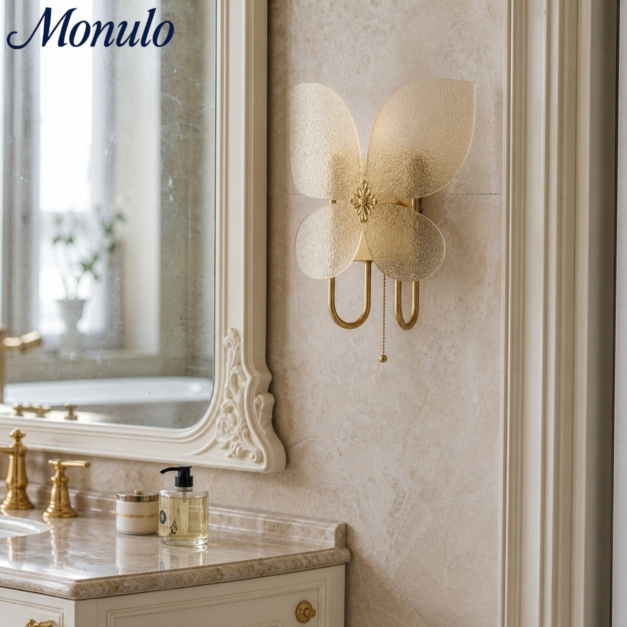 Lucenda Butterfly Wall Sconce - Gold French Vintage Decorative Wall Lamp for Bedroom and Hallway | Esilora