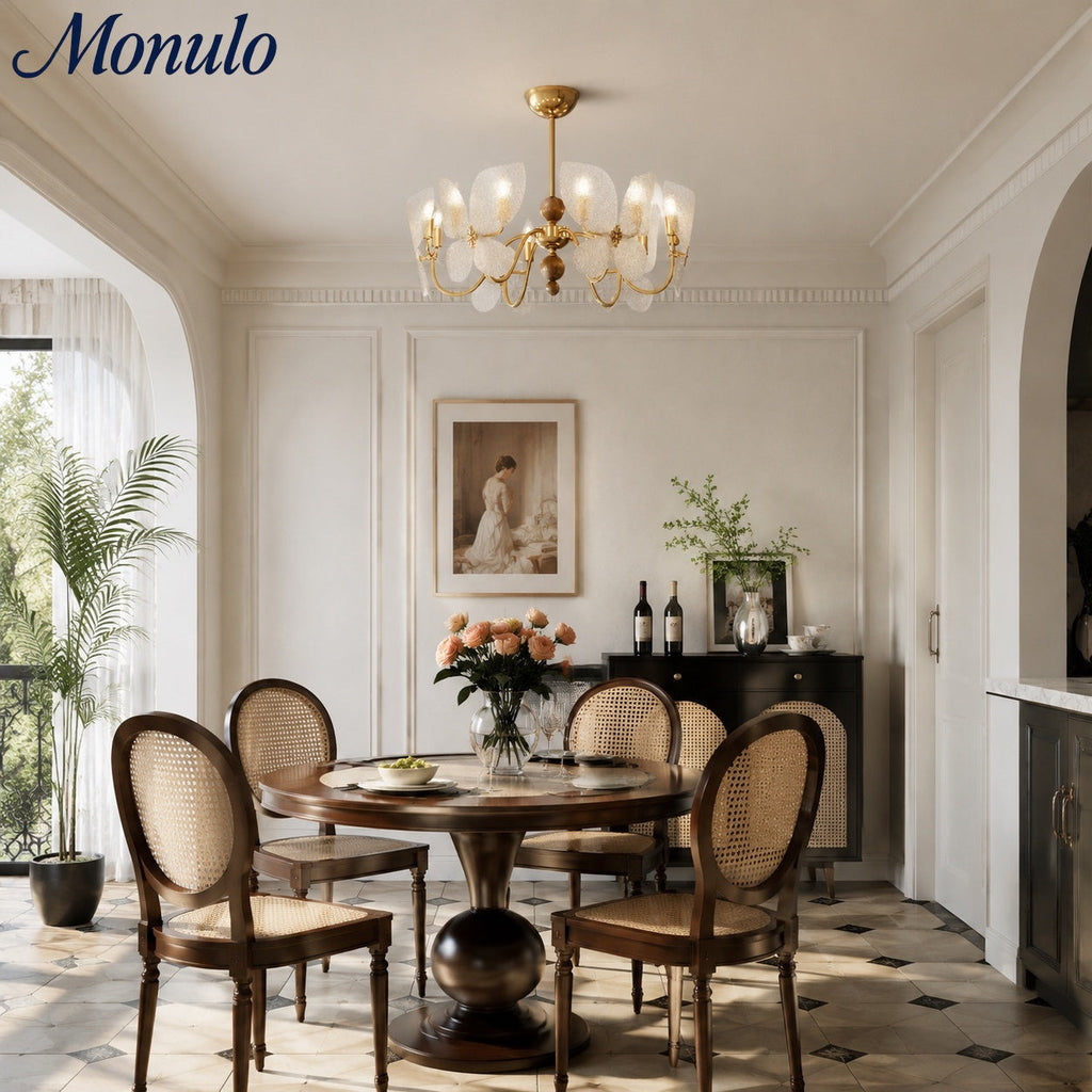 Lucenda Butterfly Chandelier - Gold Acrylic French Vintage Statement Light for Kitchen Island | Esilora