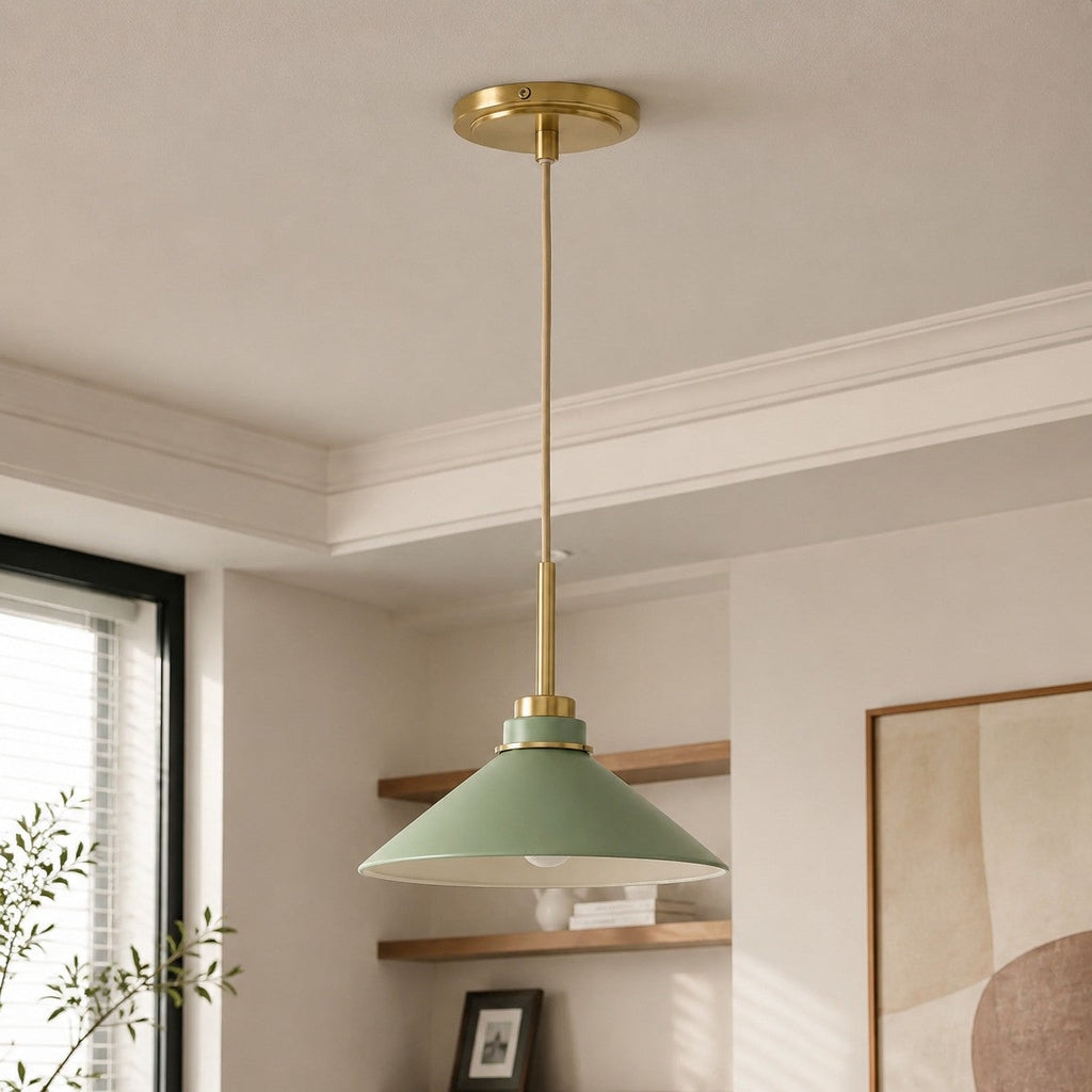 Aurenza Modern Farmhouse  Cone Pendant Light – Dimmable Kitchen and Entryway Lighting | Esilora