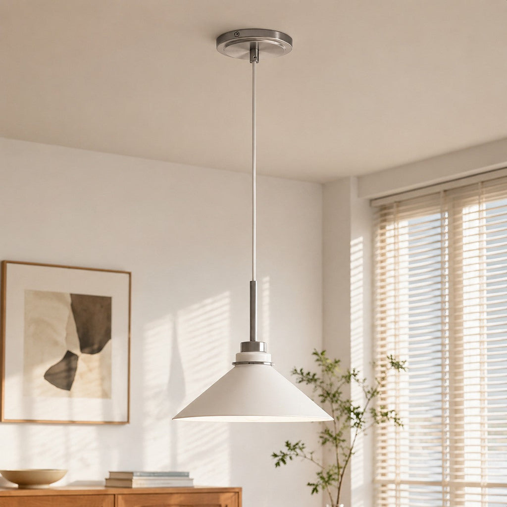 Aurenza Modern Farmhouse  Cone Pendant Light – Dimmable Kitchen and Entryway Lighting | Esilora