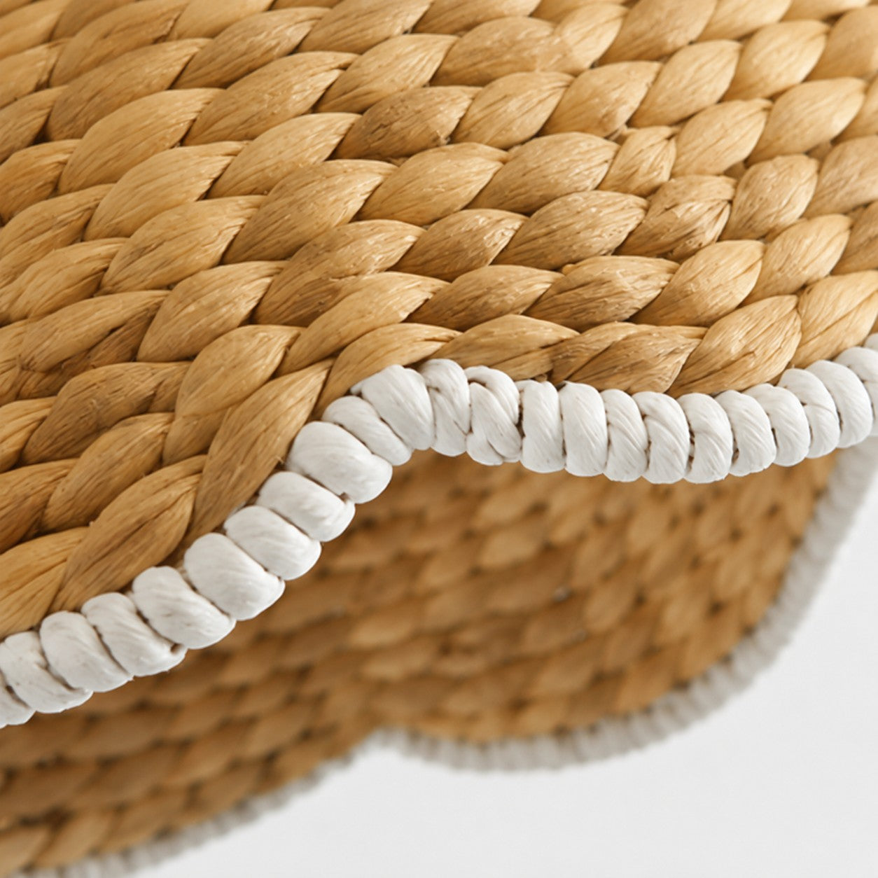 Ruvest Farmhouse Flush Mount Ceiling Light - Scallop Rattan for Warm Interiors | Esilora