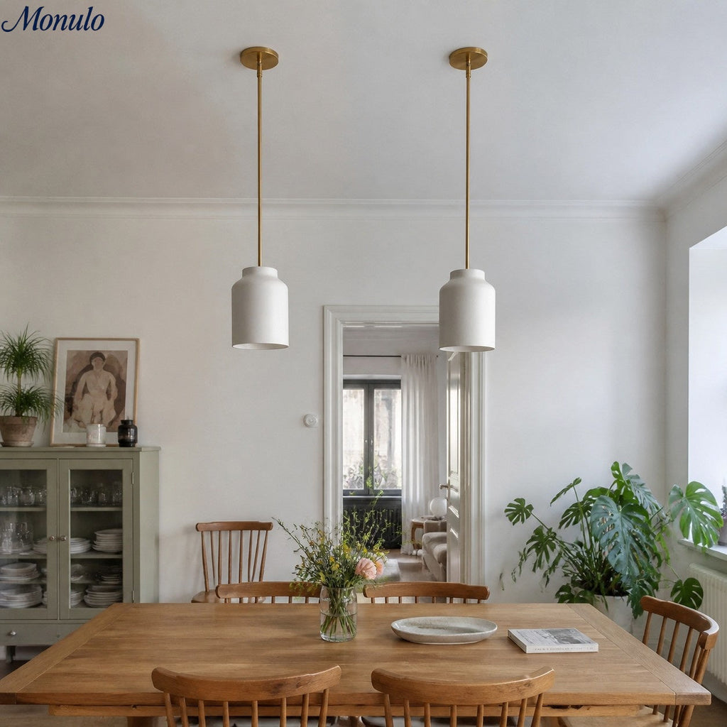 Hanton Nordic – kovové závěsné svítidlo Morandi – minimalistické svítidlo v nordickém stylu | Esilora