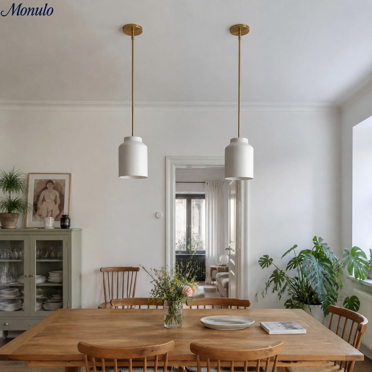 Hanton Nordic – kovové závěsné svítidlo Morandi – minimalistické svítidlo v nordickém stylu | Esilora