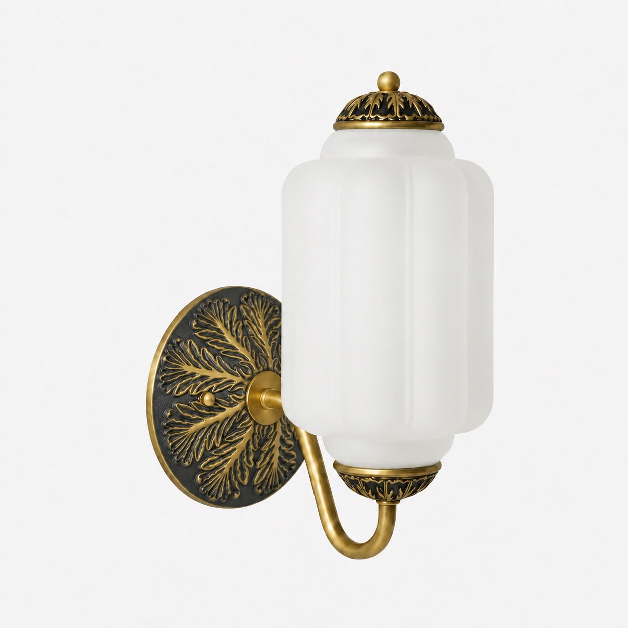 Vintage Milk Glass Sconce Bedside Hallway Eloise Wall Sconce | Esilora
