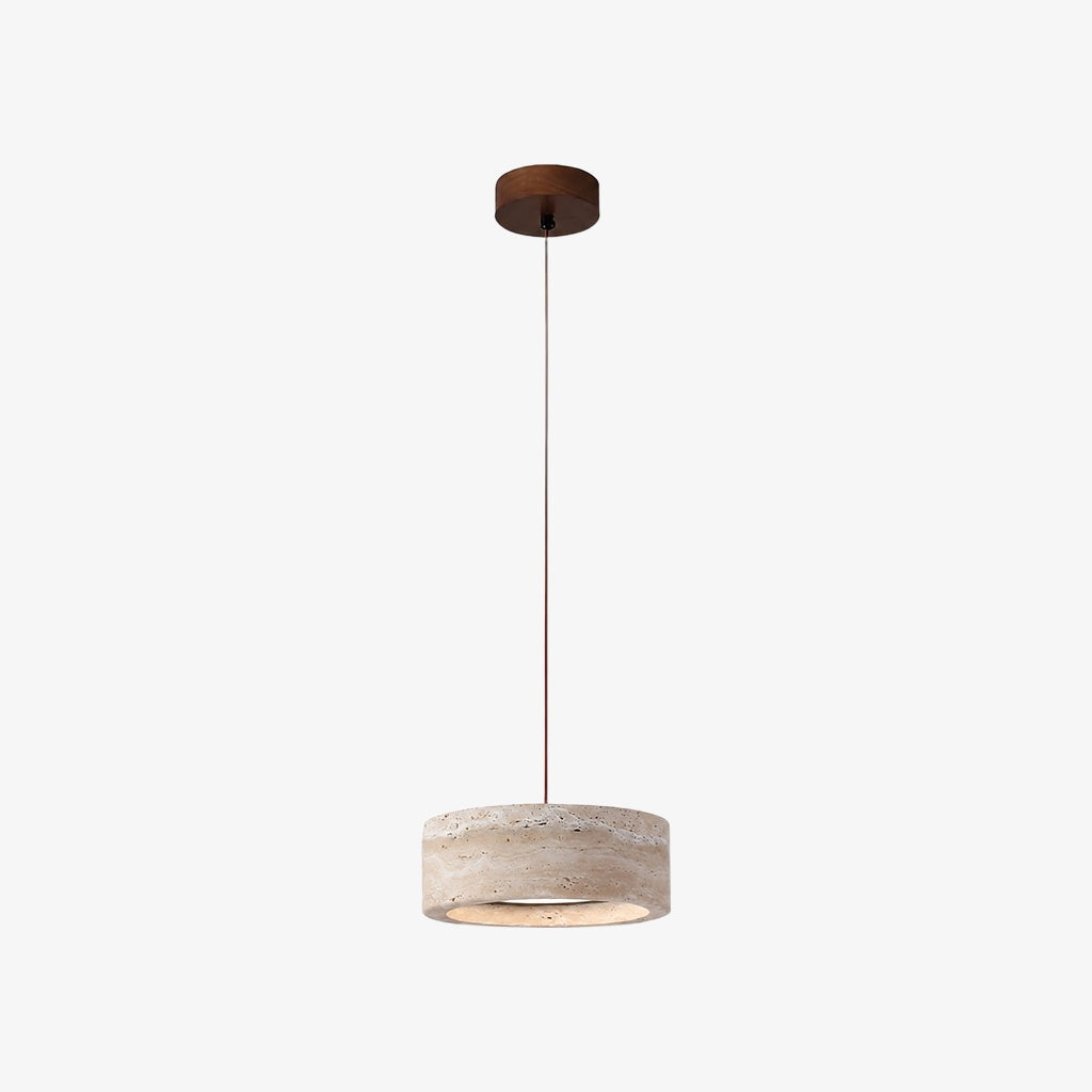 Kairis Travertine Natural Stone Pendant Light - Vintage Style Lighting for Dining and Living Spaces | Esilora