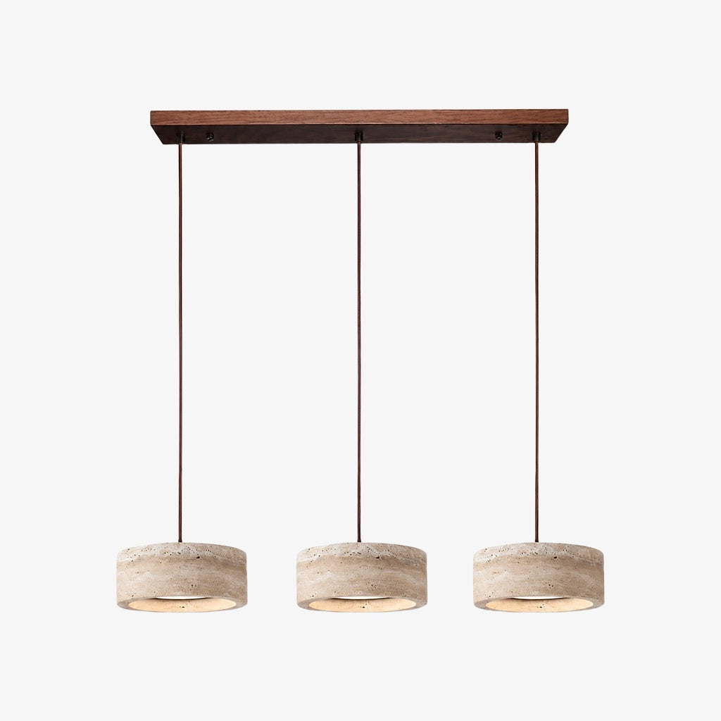 Kairis Travertine Natural Stone Pendant Light - Vintage Style Lighting for Dining and Living Spaces | Esilora