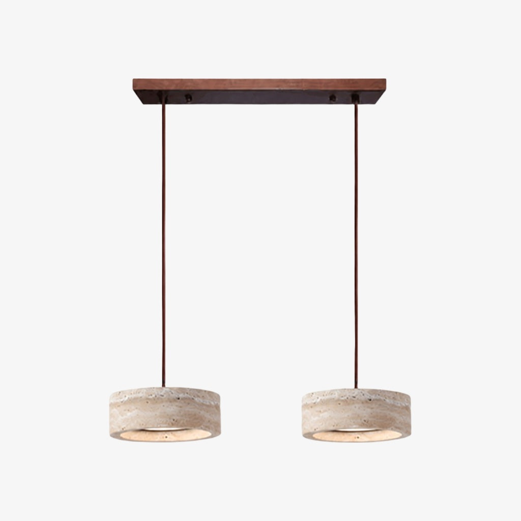 Kairis Travertine Natural Stone Pendant Light - Vintage Style Lighting for Dining and Living Spaces | Esilora
