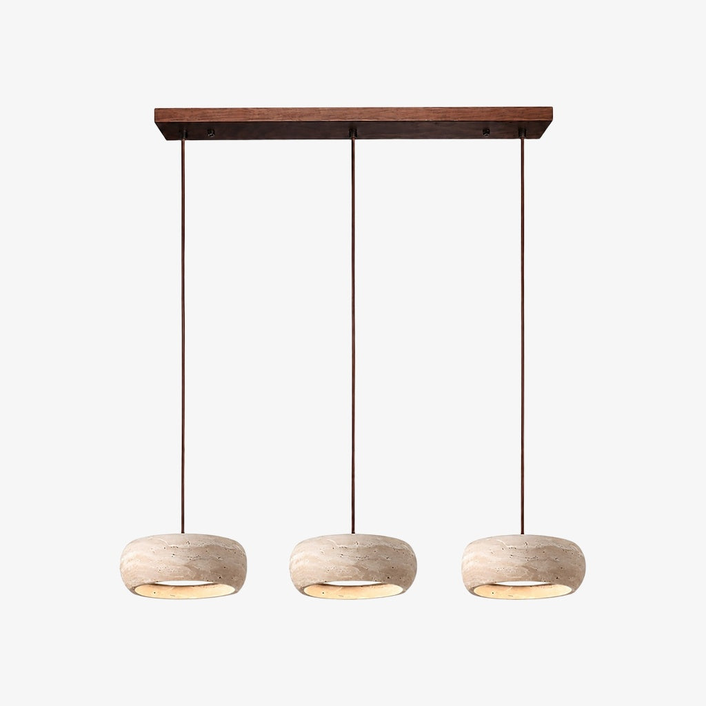 Kairis Travertine Natural Stone Pendant Light - Vintage Style Lighting for Dining and Living Spaces | Esilora