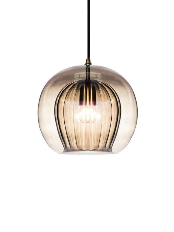 Modern Pleated Glass Pendant Light M39 | Esilora