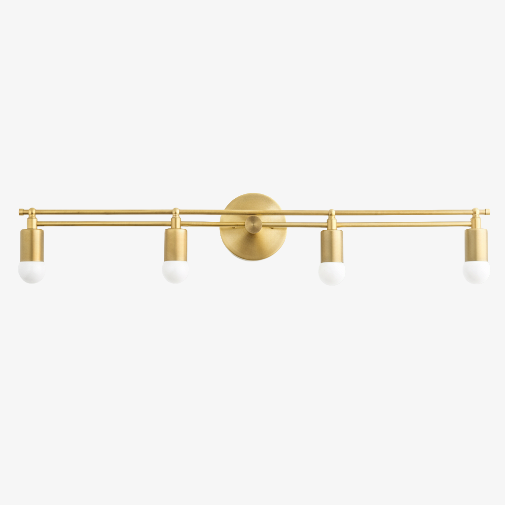 Mobilux Line Sleek Multi-Head Bathroom Wall Light – Designer Vanity Sconce with Glass Shades | Esilora