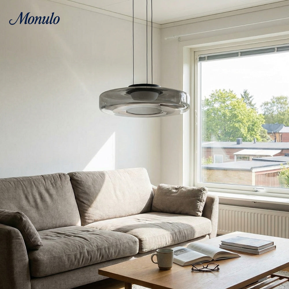 Verdoma Stacked Disc Form Glass Pendant Light Contemporary Nordic Lighting for Kitchens | Esilora