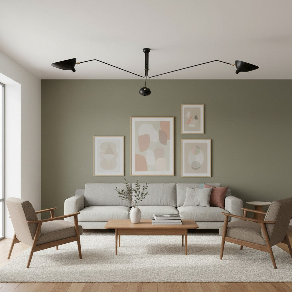 Arclume Arc Ceiling Lamp – Sculptural Design with Adjustable Arms for Modern Spaces N43 | Esilora