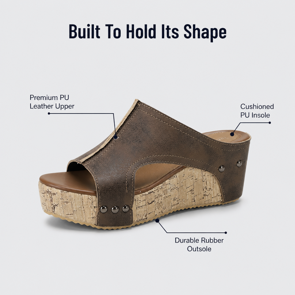SolaraLuxe Wedge Sandals — Walk Pain-Free with Bold Style That Commands Attention - Esilora