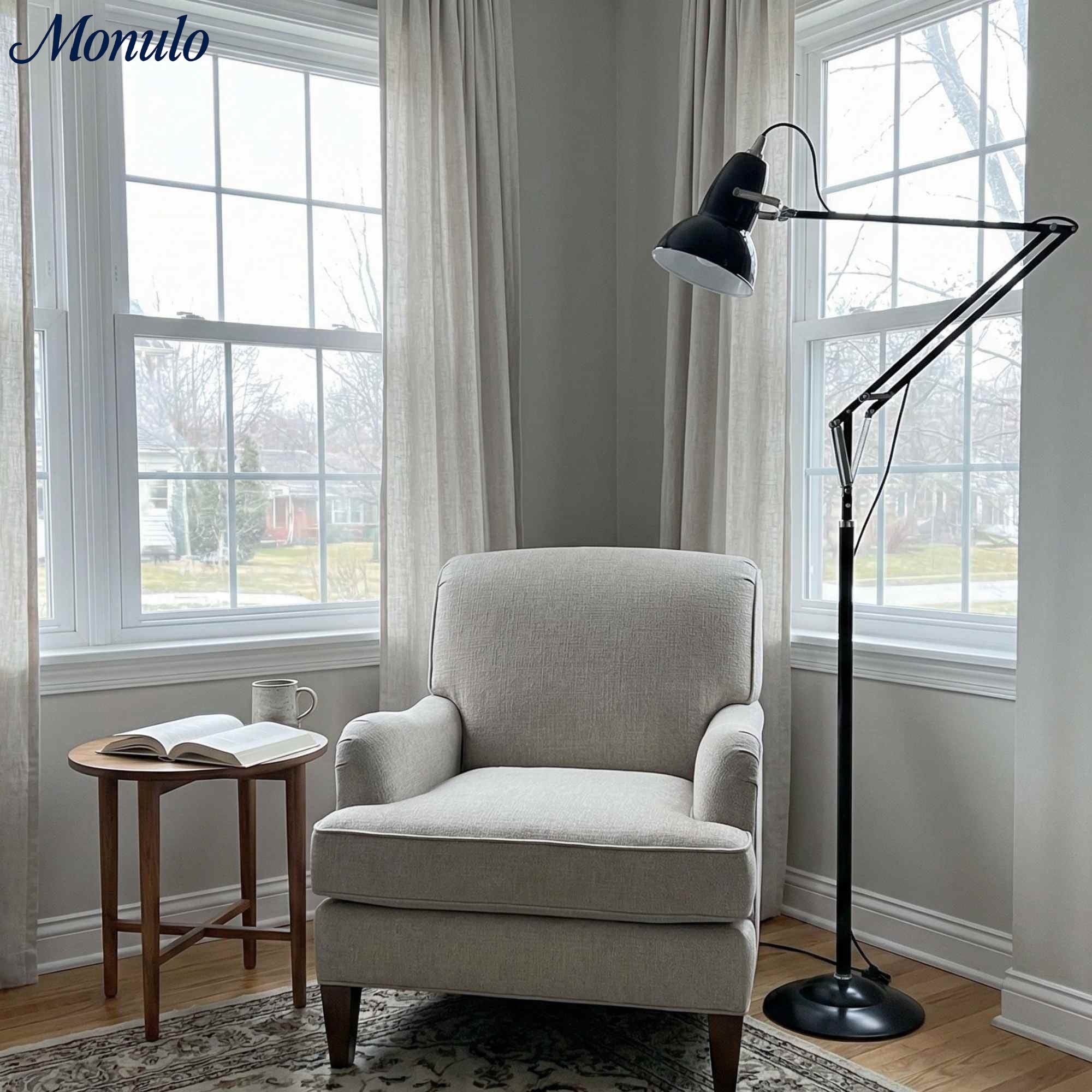 Modryx Modern Functional Design ‑ Industrial Adjustable Floor Standing Lamp for Home Interiors | Esilora