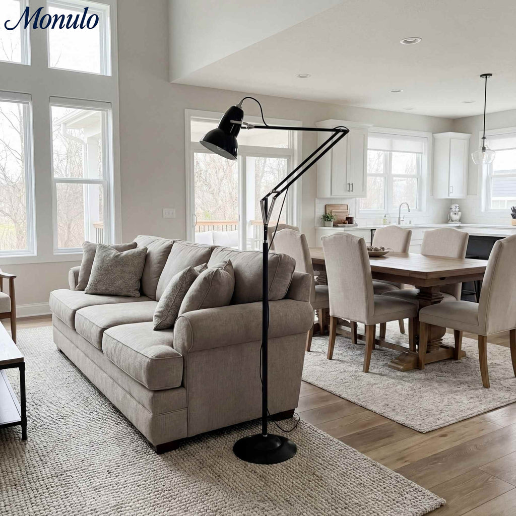 Modryx Modern Functional Design ‑ Industrial Adjustable Floor Standing Lamp for Home Interiors | Esilora