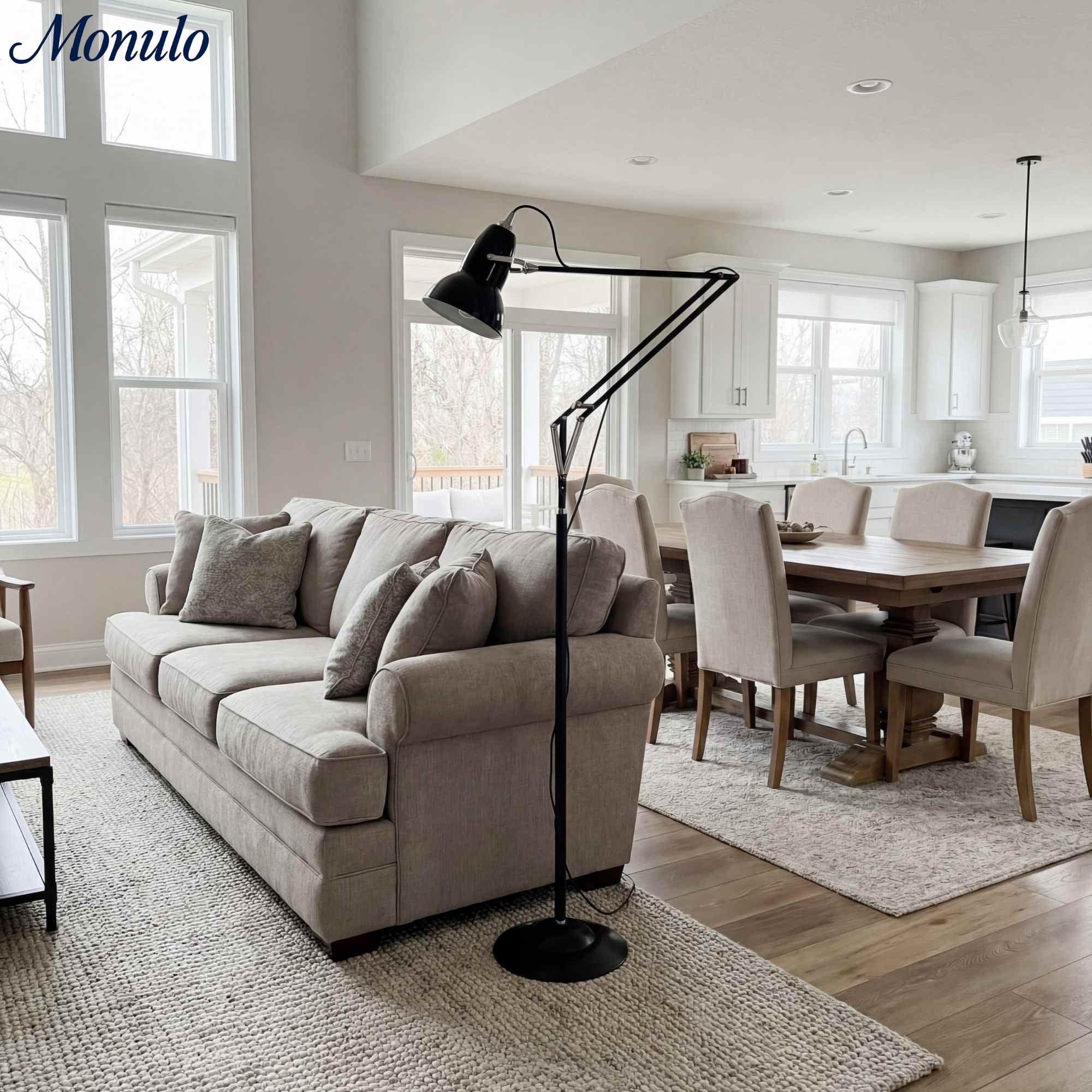 Modryx Modern Functional Design ‑ Industrial Adjustable Floor Standing Lamp for Home Interiors | Esilora
