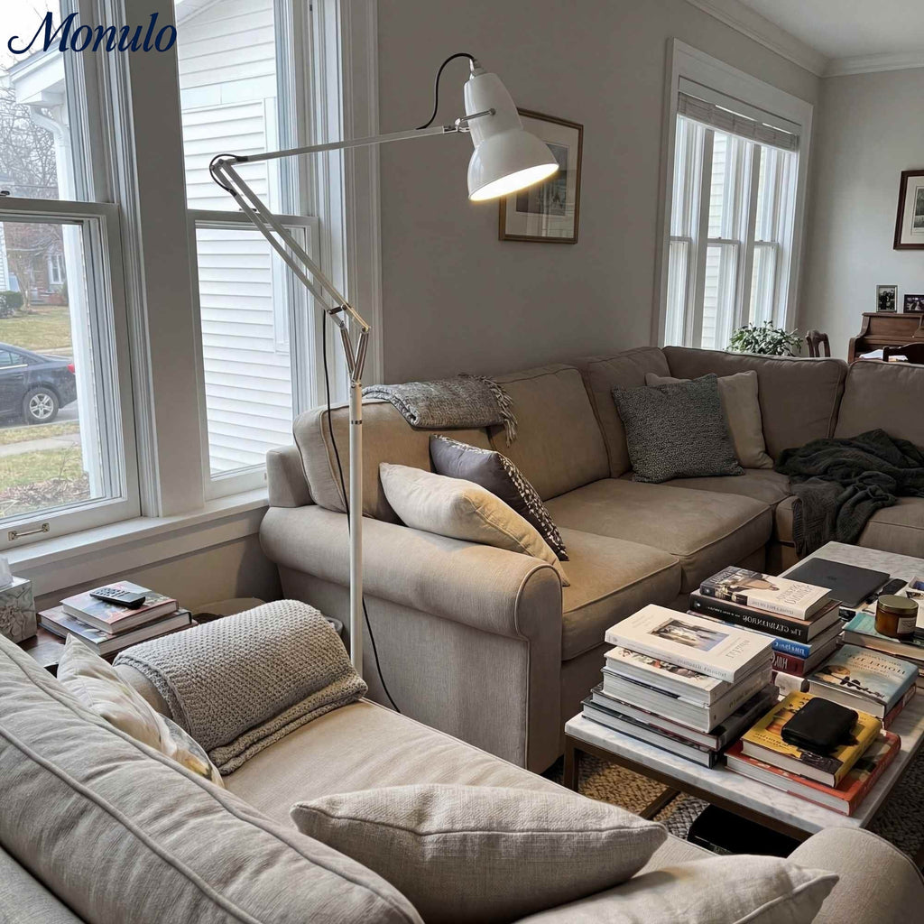 Modryx Modern Functional Design ‑ Industrial Adjustable Floor Standing Lamp for Home Interiors | Esilora